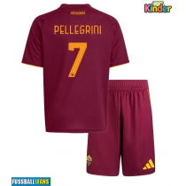 AS Roma Lorenzo Pellegrini #7 Heimtrikotsatz Kinder 2025-26 Kurzarm (+ Kurze Hosen)